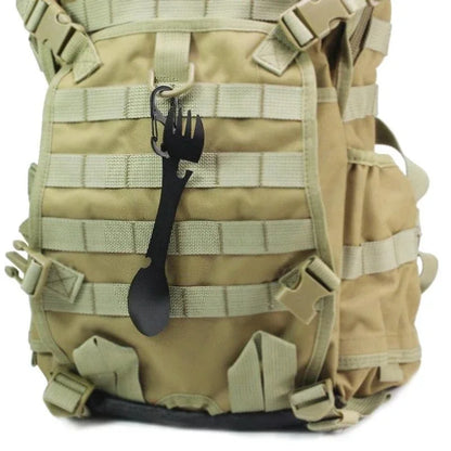 5-in-1 Outdoor-Survival-Tool – multifunktionales EDC-Campingbesteck – Löffel, Gabel, Messer, Flaschenöffner und Dosenöffner