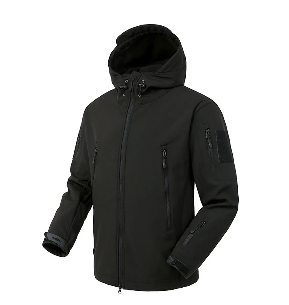 Militaire Shark Skin Softshell Jas – Winddichte, Waterdichte Tactical Hooded Bomber voor Heren