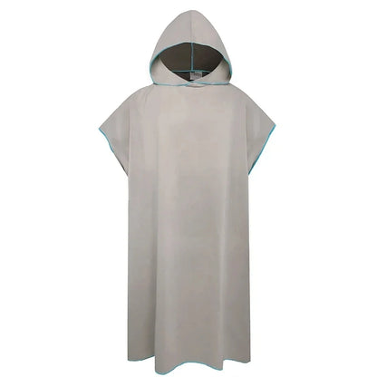 Sneldrogende Changing Robe, Badjas met Kap – Super Absorberende Zwem- en Fitness Badjas van Polyester/Katoen