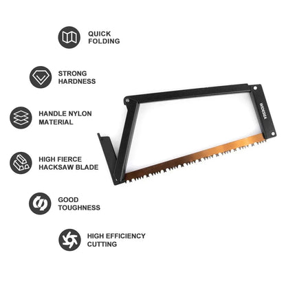 Klappbare Outdoor-Säge – 32 cm Mangan-Handsäge für Camping und Holzbearbeitung – kompakt und tragbar