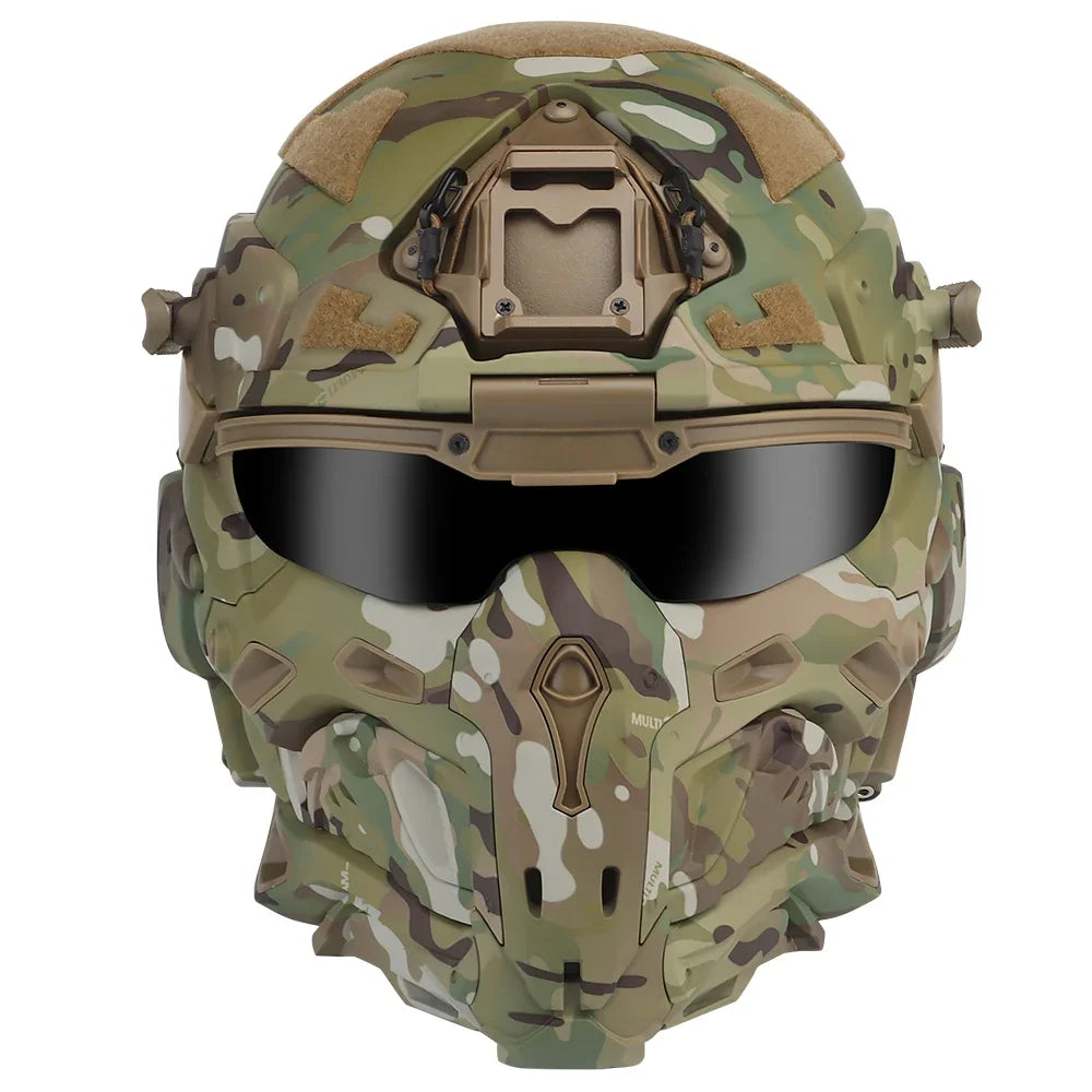 W-Ronin Assault Helmet – Tactical FAST Helmet with Built-in Communication Headset, Anti-Fog Fan and Interchangeable Lens