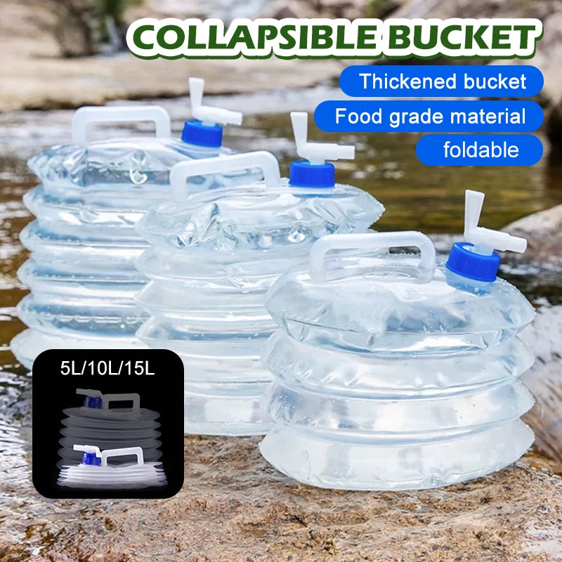 Vouwbare Wateropslag Fles 5L-15L – Draagbare Opvouwbare Fles, Water- en Sapdispenser voor Kamperen & Outdoor Activiteiten