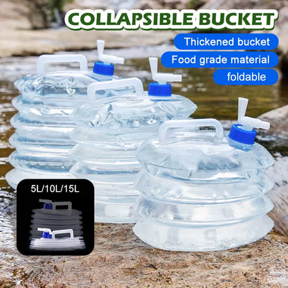 Vouwbare Wateropslag Fles 5L-15L – Draagbare Opvouwbare Fles, Water- en Sapdispenser voor Kamperen & Outdoor Activiteiten