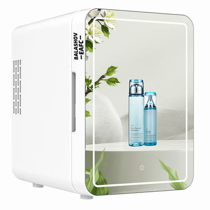 4L Mini Make-up Koelkast – Draagbare Cosmetica Koeler met LED Spiegel, USB, Voor Thuis & Auto