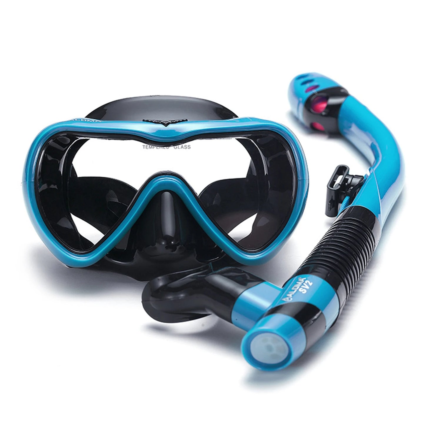 Lekvrije Snorkelset | Anti-Fog Zwembril met Gehard Glas en Dry Top Snorkel voor Snorkelen en Duiken