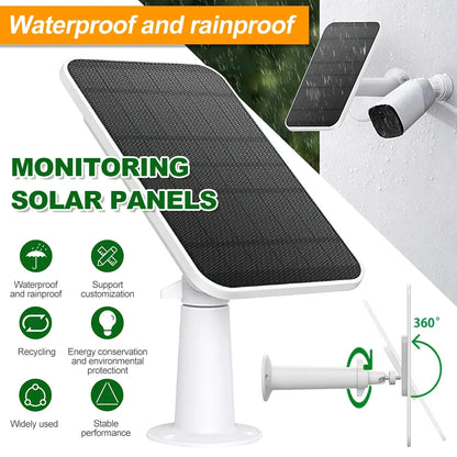 4-W-Solarpanel für Eufy Eufycam – 2/2 Pro/2C/2C Pro/E, mit 9,8 Fuß langem Kabel und 360°-Halterung