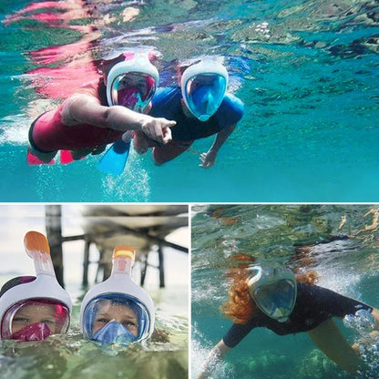 Full Face Snorkelmasker voor Kinderen en Volwassenen | Anti-Fog Duikmasker met Ademhalingsventiel voor Veilig Ademhalen