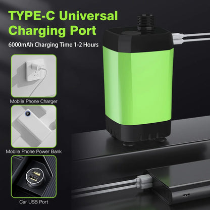 Camping Douchepomp | RV Outdoor Douche Kit met Volledig Scherm en Intelligente Digitale Weergave – Verstelbaar en 6000mAh