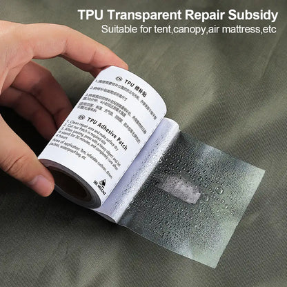 Wasserdichtes, transparentes TPU-Reparaturband – selbstklebendes Vinyl-Flicken für Pool-, Zelt- und Schlauchbootreparaturen