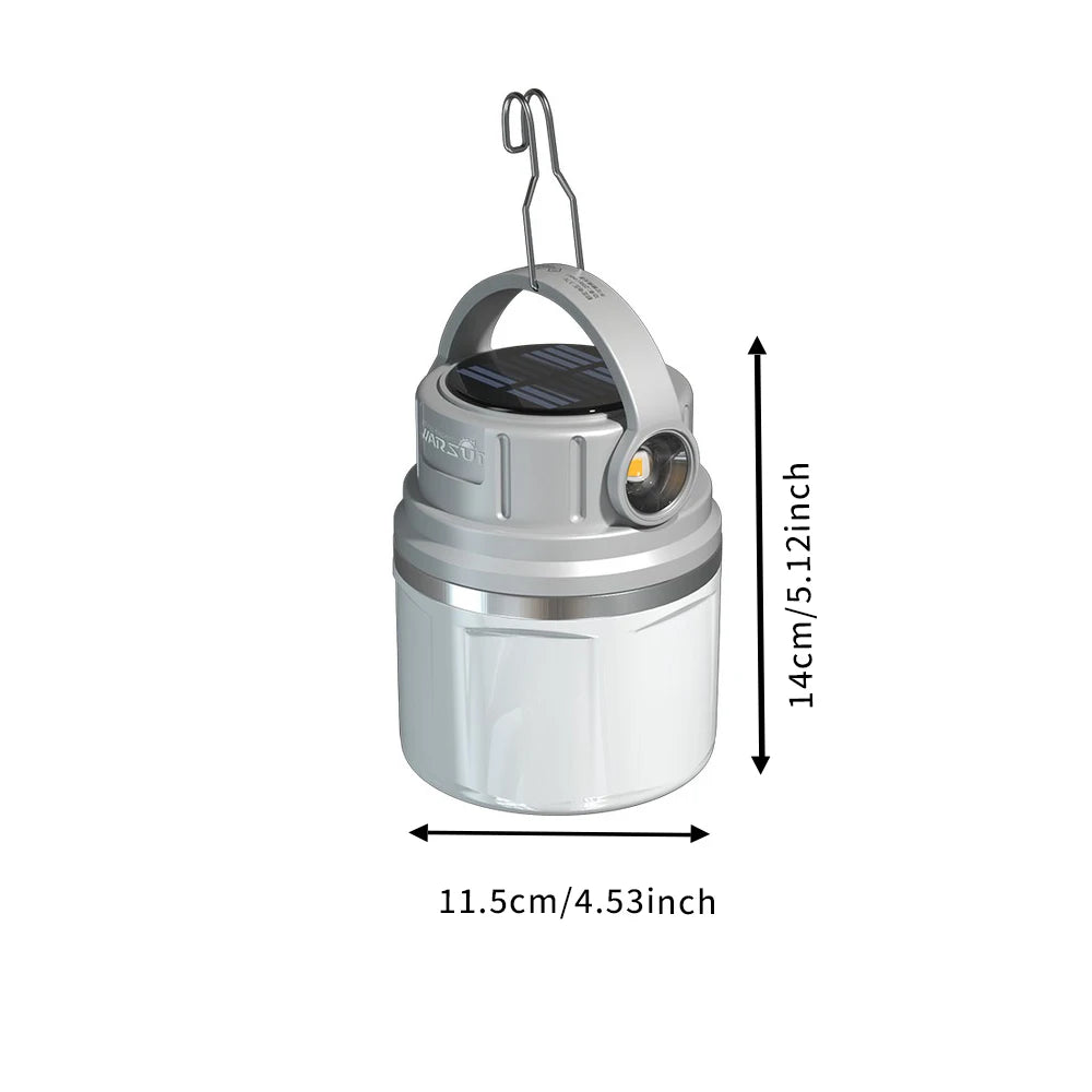 Outdoor 1100 Lumen LED Campinglamp | Krachtige Oplaadbare Zonne-Lamp voor Outdoor Sport & Kamperen