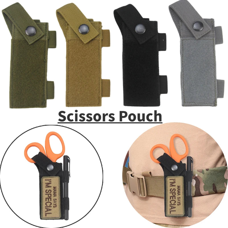 Tragbarer MOLLE-Scherenhalter – taktisches EDC-Holster für medizinische und Überlebenswerkzeuge