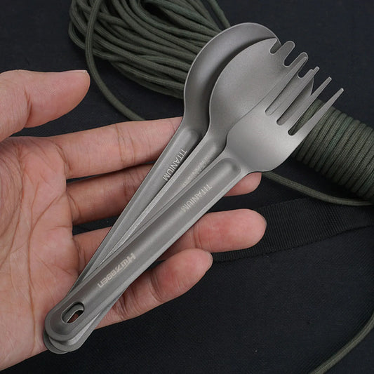 Ultra Lichtgewicht Titanium Bestekset – Camping & Outdoor