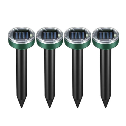 Solar Ultrasonic Muizen- en Slangen Repeller, Insectenwerende Device met Vibration en Hoogvermogen, Oplaadbare Zonenergie, IP64 Waterdicht