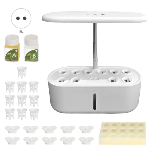 Pflanzenlicht mit Obst-/Gemüsemodus, Touchscreen, 24 W Vollspektrum, 2080 lm, 104 LEDs, Wasserpumpe und 3,6 l Wassertank