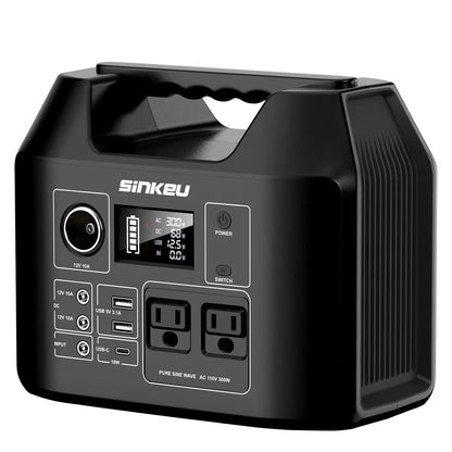 Draagbare Powerstation 300W/150W – LiFePO4 Solar Generator met AC/DC/USB/USB-C, 80000mAh voor Camping, CPAP & RV