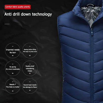 Waschbare, elektrisch beheizte Weste mit USB – Graphen-Heizjacke für Männer und Frauen – Outdoor und täglicher Gebrauch