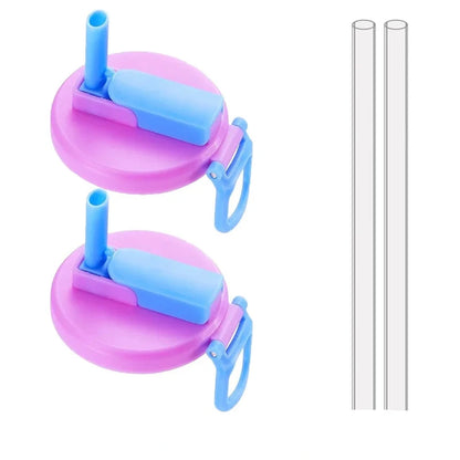 2-Color Silicone Can Lids with Straws – BPA Free, Reusable Accessories for Soda, Beer and Juice Cans