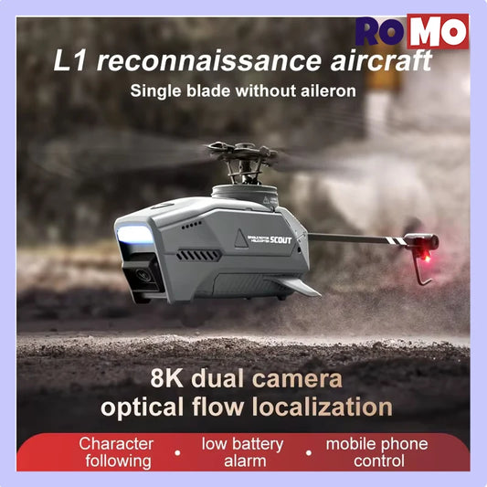 8K HD 4D-L1 RC-Helikopter – Quadrocopter mit Doppelkamera, Gyroskop und Fernbedienung
