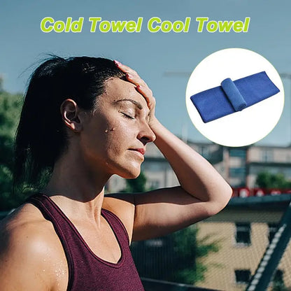 1pc Polyester Cooling Towel, Sneldrogend Ice Towel, Zacht en Ademend Microfiber Sportdoek voor Yoga, Hardlopen, Gym en Workout