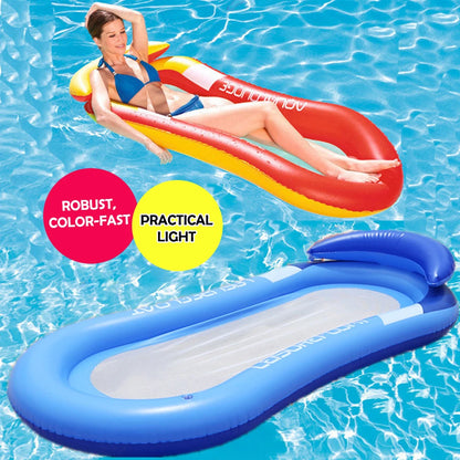 Vouwbare Water Hammock – Opblaasbaar Zwembad Bed voor Strand, Lounge Bed met Kussen voor Zwemmen & Outdoor Recreatie