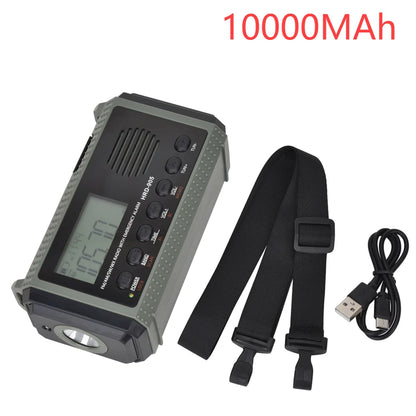 Draagbare Noodradio met Handcrank – Solar Powered AM/FM/SW Radio, Powerbank & LED Zaklamp