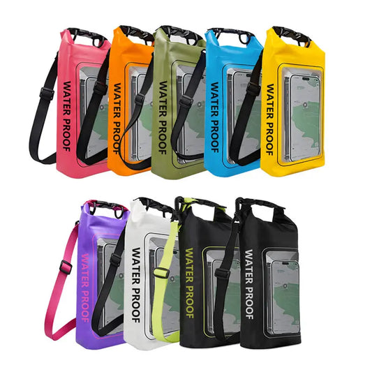 2L Droogzak met Touchscreen – Waterdichte Tas voor Trekking, Raften, Surfen & Kajak – Outdoor Sporttassen Campinguitrusting