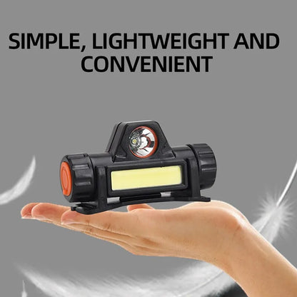 Oplaadbare COB LED USB Hoofdlamp – Sterke Magnetische, Superheldere en Waterdichte Headlamp voor Outdoor, Vissen en Nachtactiviteiten
