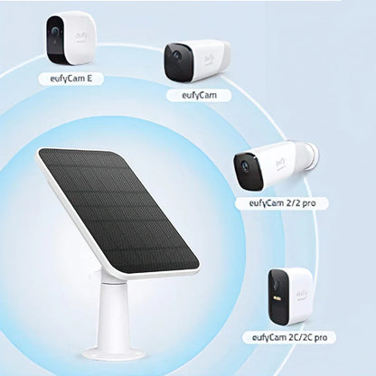 4-W-Solarpanel für Eufy Eufycam – 2/2 Pro/2C/2C Pro/E, mit 9,8 Fuß langem Kabel und 360°-Halterung