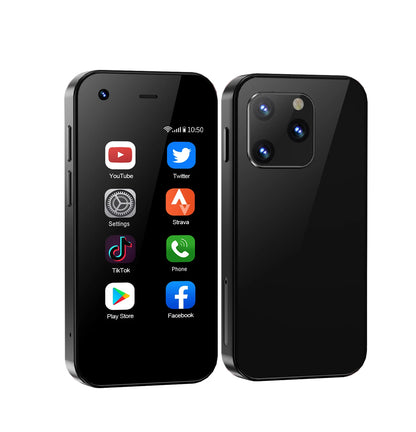 KING5000 Mini Smartphone – Android 9.0, 3G Dual SIM, 2.5'' IPS Scherm, 16GB ROM – Compacte Pocket Smartphone met Play Store