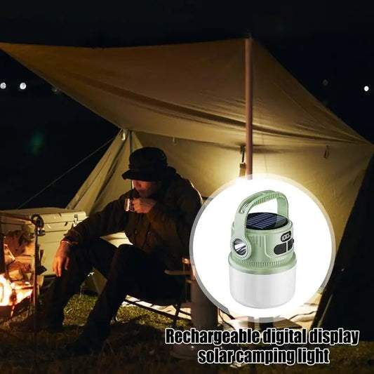 Camping Oplaadbare LED Lantaarn | Waterdichte Zaklamp & Solar Tentlamp