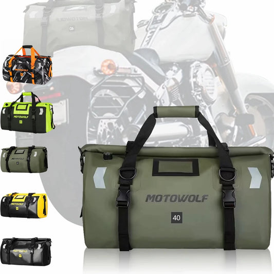 Universele Waterdichte Motor Achtertas - 40L/66L Fiets, Scooter en Camping Bagage, Multifunctionele Luggage Pack met Reflecterende Strips
