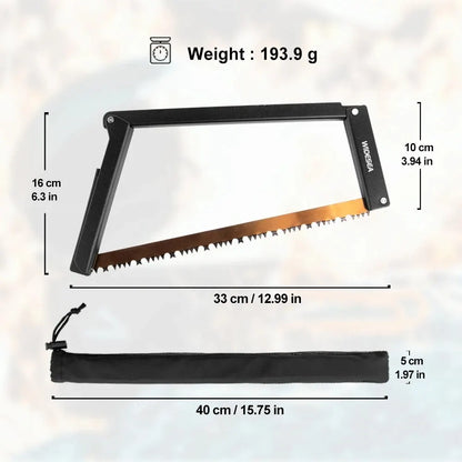 Klappbare Outdoor-Säge – 32 cm Mangan-Handsäge für Camping und Holzbearbeitung – kompakt und tragbar