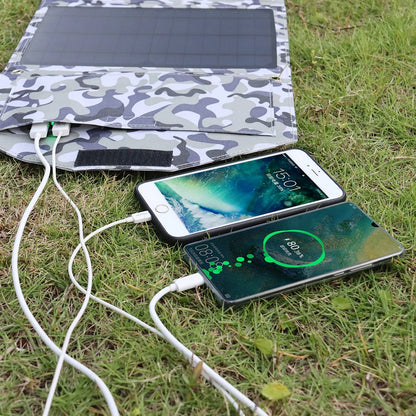 30W Opvouwbaar Zonnepaneel – Draagbare USB Oplader voor Telefoon & Powerbank, Camping & Outdoor