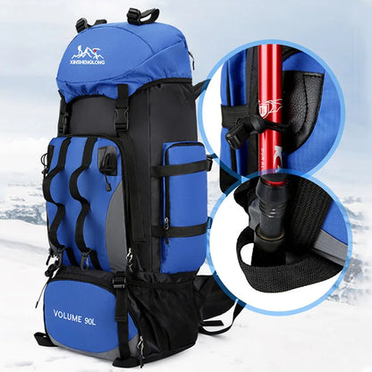 Wasserabweisender 70-Liter-Wanderrucksack – Outdoor-Kletter- und Camping-Rucksack mit Regenschutz, ideal für Reisen und Trekking