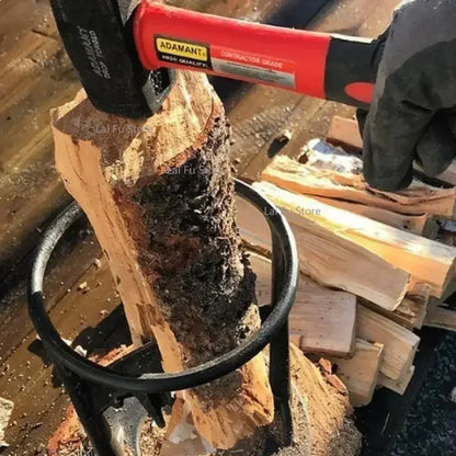 Tragbarer Holzspalter – sicheres und effizientes Brennholzspaltwerkzeug, Holzspalter aus Gusseisen für den Innen- und Außenbereich
