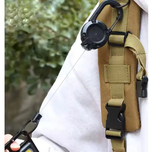 Automatische Uittrekbare Draadkoord Luya – Anti-diefstal Tactical Sleutelhanger met Telescopische Riem