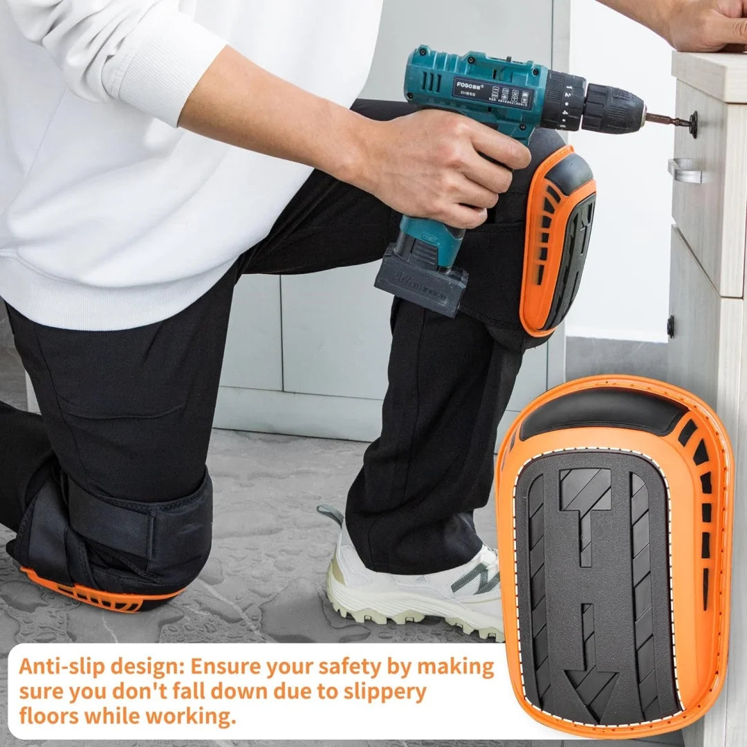 Kniebeschermers voor Werk – Heavy Duty Ondersteuning met Gel Kussen en Antislip Bandjes voor Constructie, Vloeren, Tuinieren en Schoonmaken