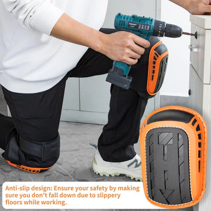 Kniebeschermers voor Werk – Heavy Duty Ondersteuning met Gel Kussen en Antislip Bandjes voor Constructie, Vloeren, Tuinieren en Schoonmaken