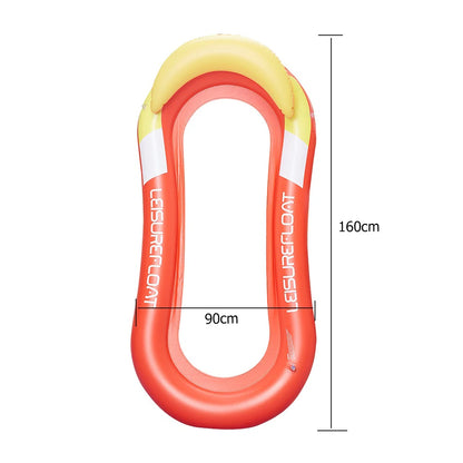 Vouwbare Water Hammock – Opblaasbaar Zwembad Bed voor Strand, Lounge Bed met Kussen voor Zwemmen & Outdoor Recreatie