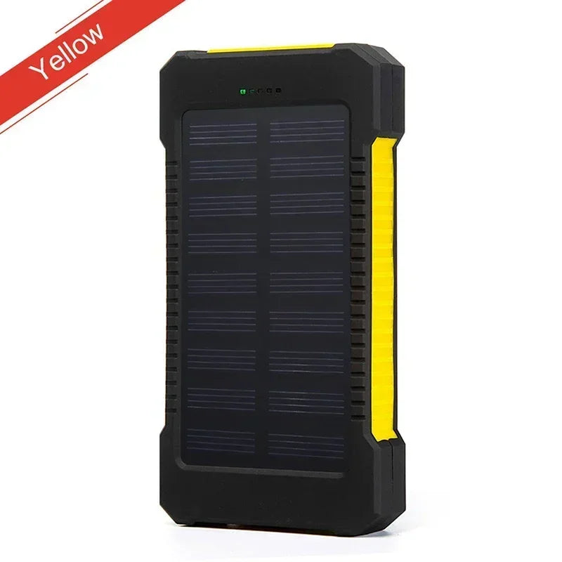 200000mAh Draagbare Solar Powerbank – Waterdichte Externe Batterij met Snelladen & SOS Zaklamp – Powerbank voor Xiaomi & Outdoor