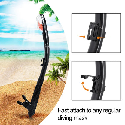 Professionele Snorkelset voor Volwassenen | Anti-Fog Duikbril met Dry Top Snorkel en Pano 3-ramen Masker