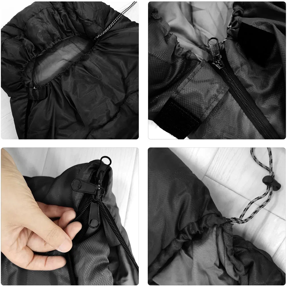 Leichter 4-Jahreszeiten-Mumienschlafsack – warmer Umschlagschlafsack für Rucksacktouren und Camping