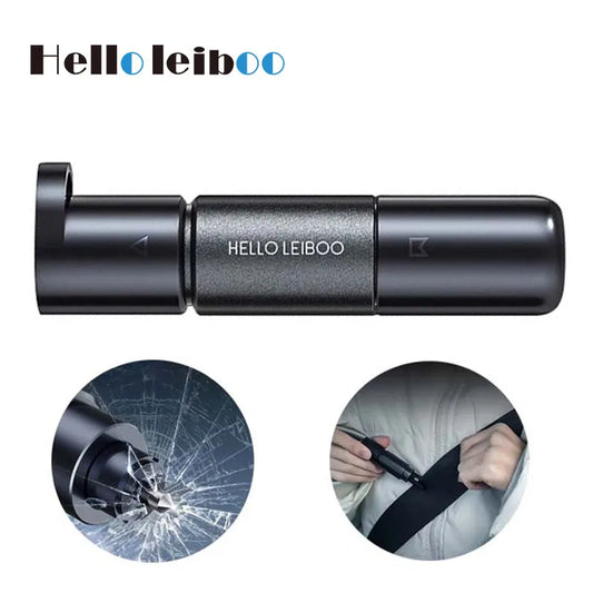 2-in-1 Auto Veiligheidshamer en Noodramenbreker – Hoge Hardheid Tungsten Staal, Gordelsnijder, Reddingshulpmiddel voor Auto