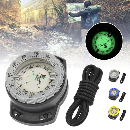 50m Onderwater Kompas - Waterdicht Duikkompas met Luminous Schijf en Polsband voor Scuba Navigatie