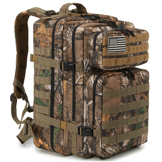 45L Tactische Rugzak met Molle – Grote Outdoor Backpack voor 3 Dagen Hiking, Trekking & Kamperen