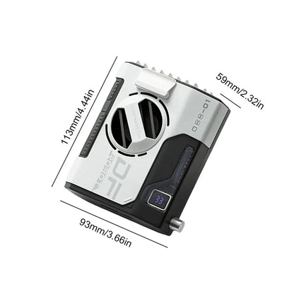 Draagbare Camping Ventilator – Sterke Luchtstroom, Oplaadbaar & Draagbaar | 5000/10000mAh Powerbank & Heupventilator voor Outdoor Werk
