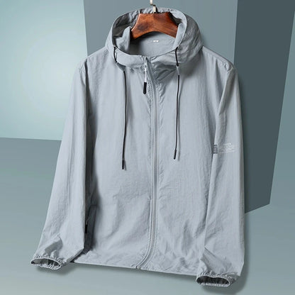 Zomer Jas met Capuchon – Sneldrogende Windbreaker voor Heren met UV-bescherming, Geschikt voor Vissen en Jagen