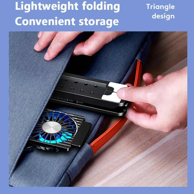 Nieuwe Draagbare Laptop Koeler Stand – Opvouwbare Cooling Pad met 4 Ventilatoren voor 13-17,3 Inch Notebooks