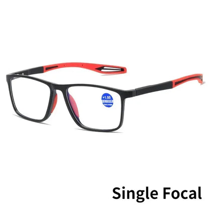 TR90 Multifocale Leesbril - Anti-blauw Licht Bril voor Mannen en Vrouwen, Ultralichte Progressieve Bril voor Dichtbij en Veraf