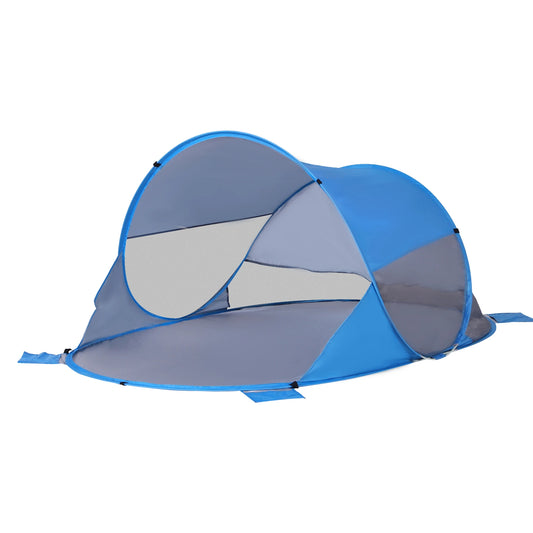 Outsunny Opvouwbare Strandtent – 1-2 Personen | Lichtgewicht & UV-bescherming